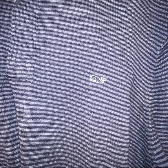 Vineyard Vines Sweater Mens XL Pullover Blue Striped Long‎ Sleeve Collared - Picture 2 of 6